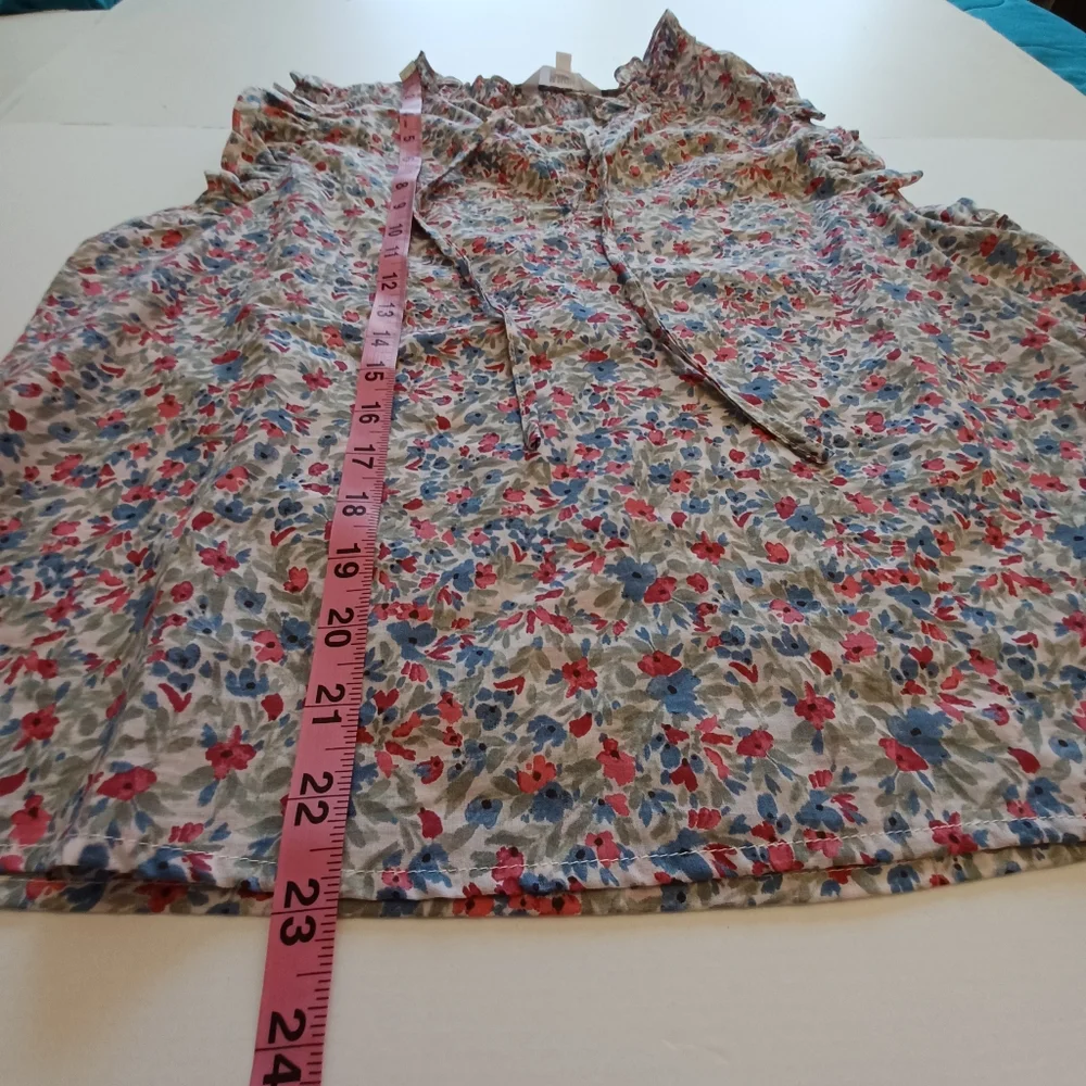 NEW BB Dakota Steve Madden Multicolor Ruffled Top Womens Sz Lg NWT - Picture 9 of 11